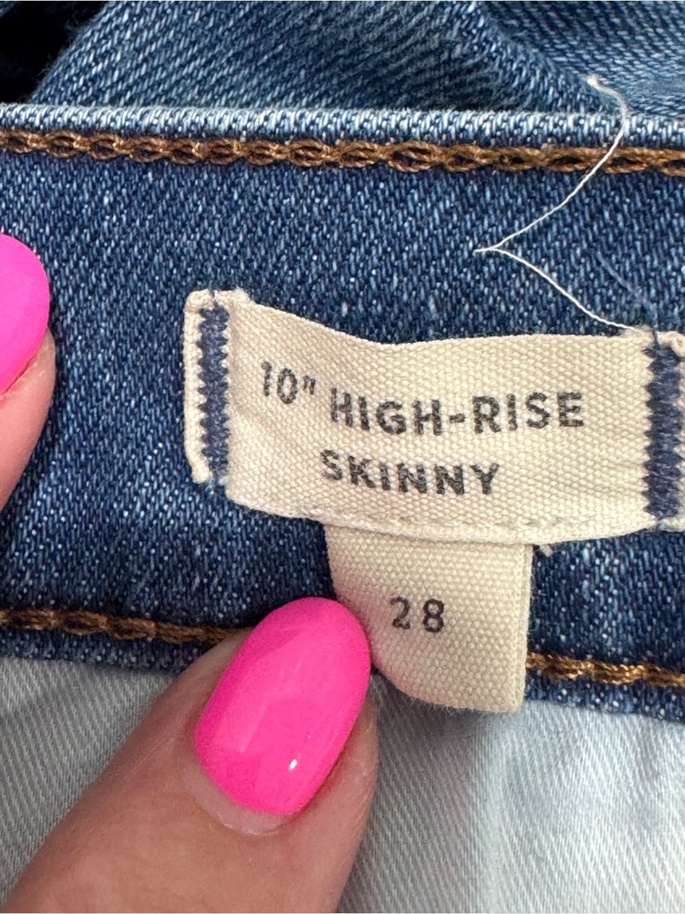 Madewell 10” High‑Rise Skinny Jeans Size 28 Fair Trade - Picture 4 of 9